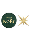 10 décorations à parsemer Feuilles d'or en bois vert sapin 5 cm