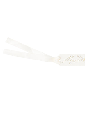 10 zahvalnih etiket za krst 5 x 2 cm zlate rože