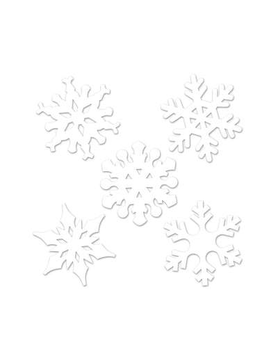 Flocons de neige de Noël pour décoration blanc en carton