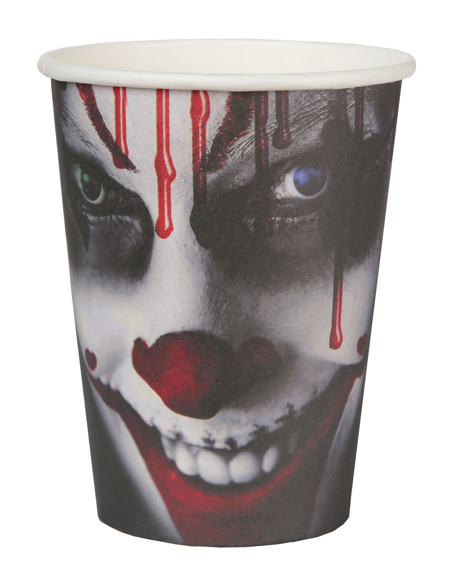 10 črnih kartonskih skodelic Happy Halloween, 7,8 x 9,7 cm cm strašljiva klovnovska dekoracija