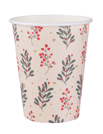 10 kartonskih kozarčkov s prostornino 27 cl z božično tematiko