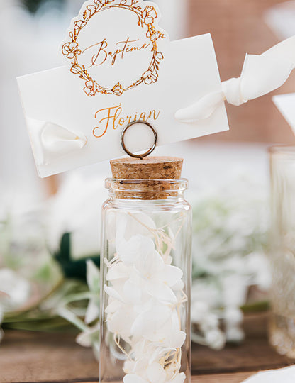 10 papirnatih kartic za krst, 8 x 6,5 cm cm zlati cvetlični vzorec