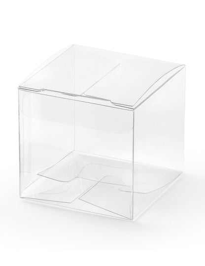 10 majhnih prozornih škatel 5 x 5 x 5 cm za darila
