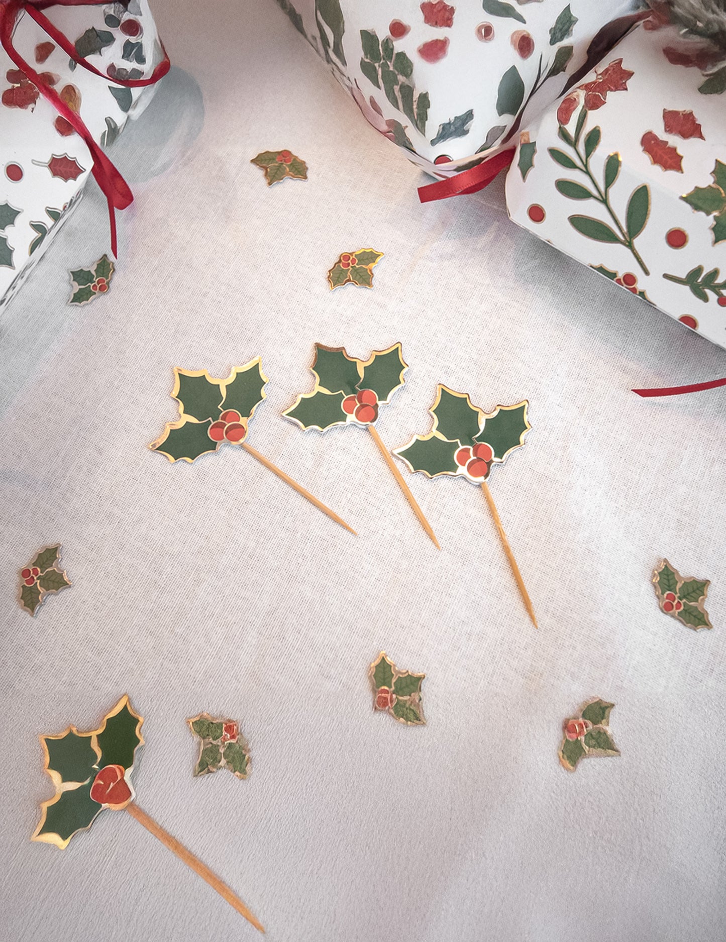 10 lesenih božičnih koktajlnih palic z božikovim vonjem cm