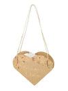 Sac coeur végétal parsemez l'amour pour mariage kraft et bronze