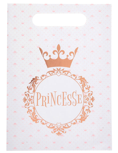 Sacs cadeaux Princesse rose gold avec couronne