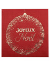 10 serviettes Noël Étincelant rouges 33 x 33 cm