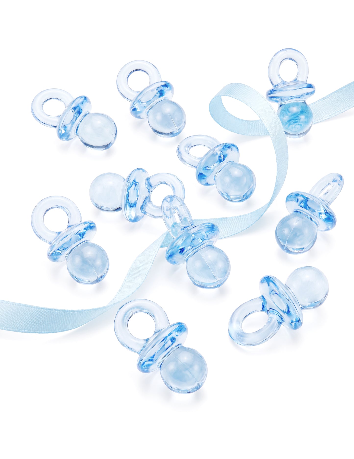 10 modrih plexi dudic 2,5 cm za dekoracijo 