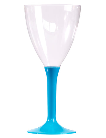 10 kozarcev za vino s turkiznim pecljem, 160 ml, za zabave