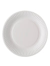 Assiettes en carton compostables pour fête blanches