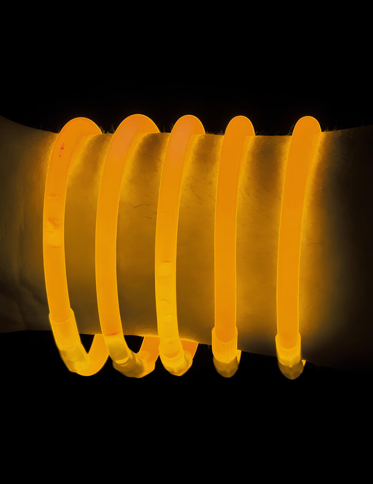 Lot de 100 bracelets phosphorescents pour fête orange
