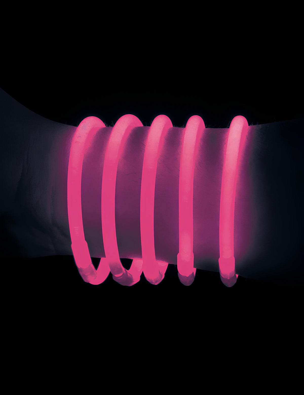 Bracelets phosphorescents roses lot de 100