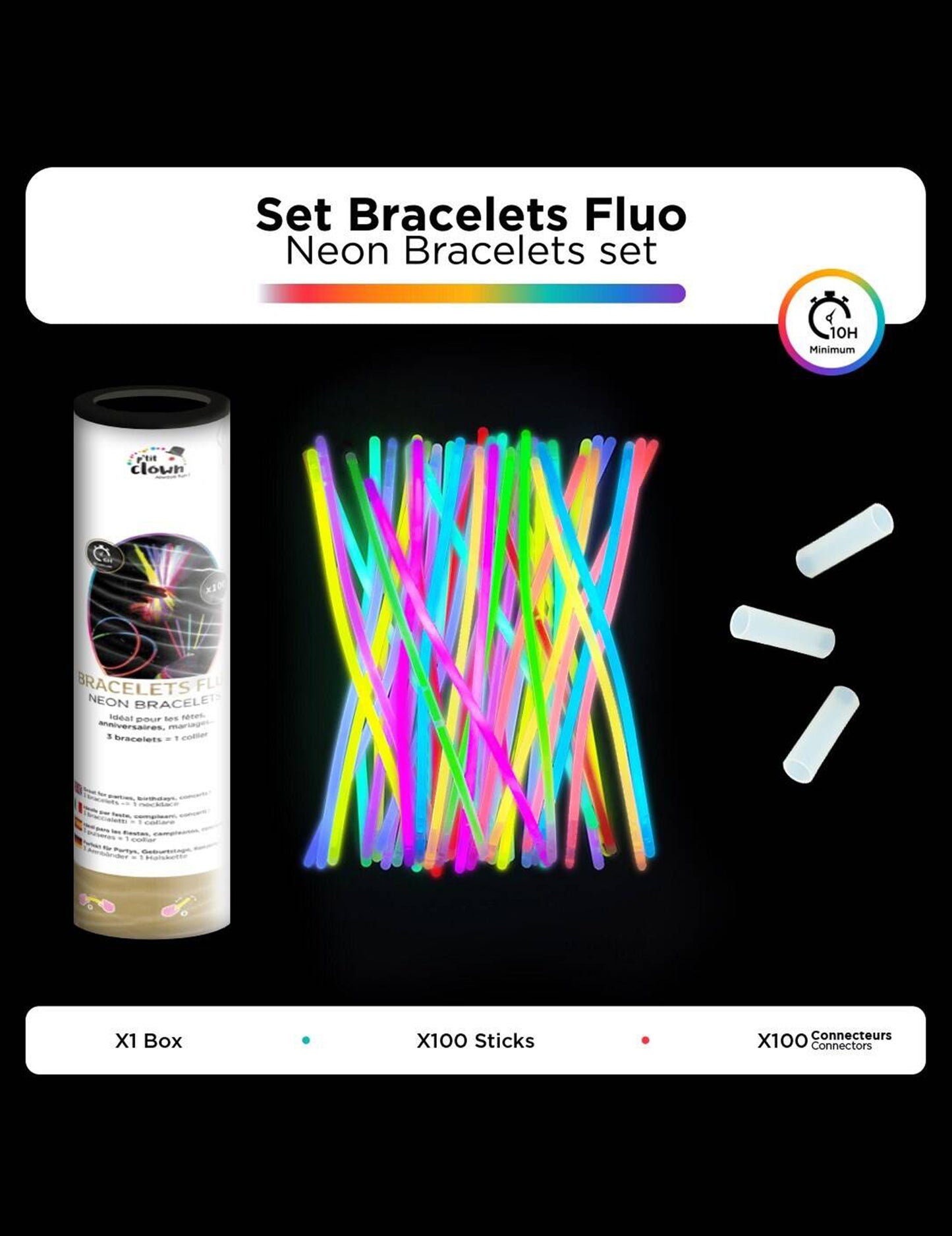 100 fosforescentnih zapestnic