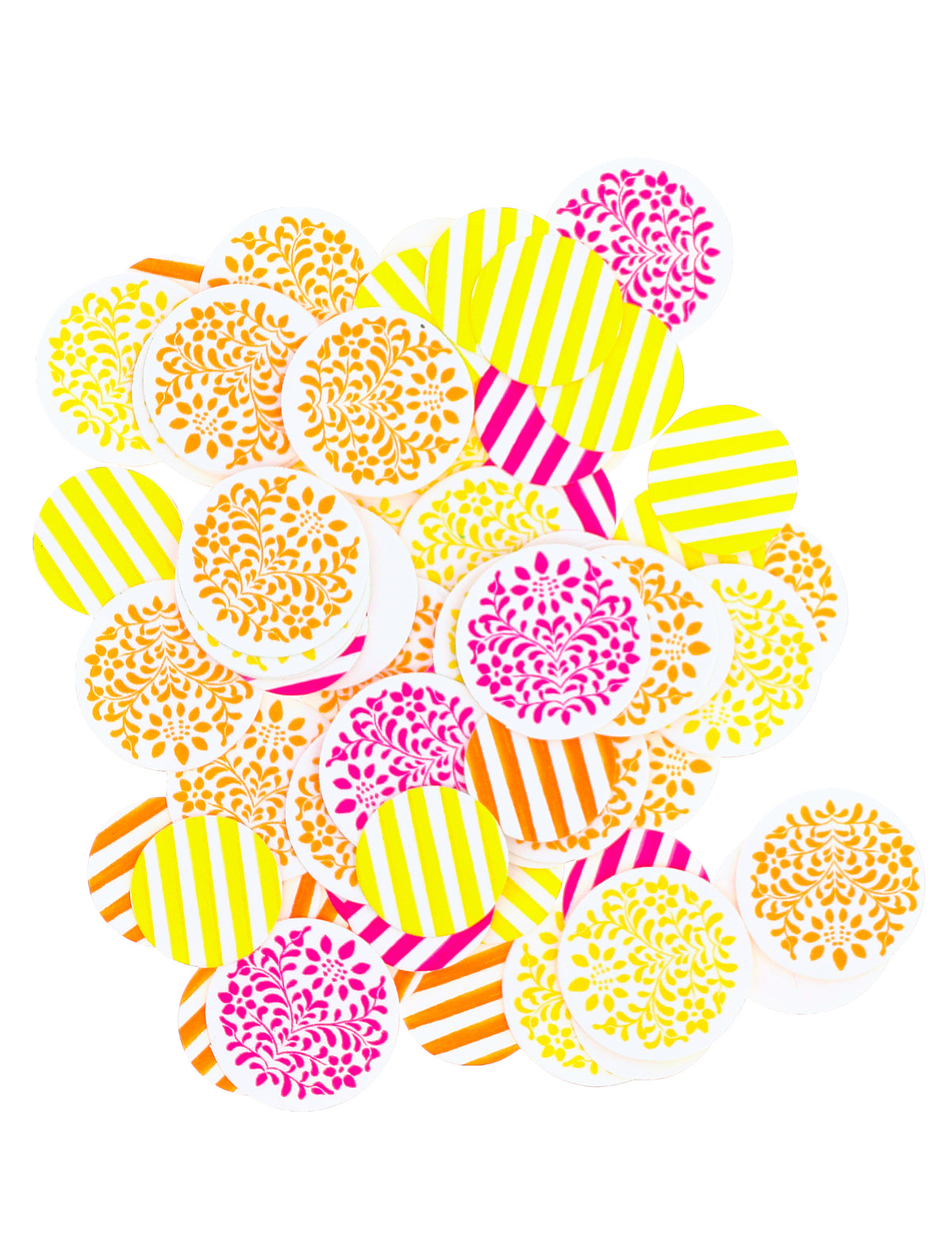 100 papirnatih konfetov Pink Limonade 2,5 cm