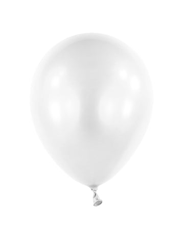 100 mini biserno belih lateks balonov 13 cm za barko