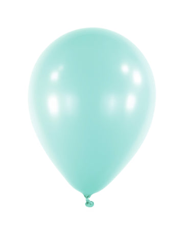 100 mini lateks balonov v pastelni barvi mint 13 cm za lok in kocke