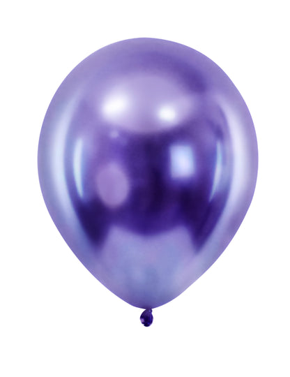 100 mini ballons latex métallisés violets 13 cm pour arche