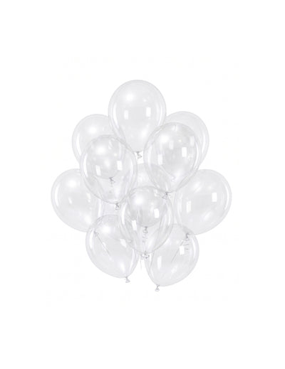 100 mini prozornih lateks balonov 13 cm za okraske za zabave