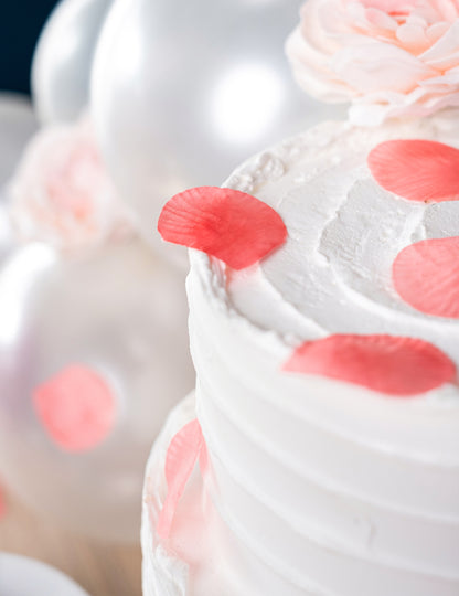 100 rožnatih tkaninskih cvetnih listov vrtnice 5 x 5 cm dekoracija za poroko 