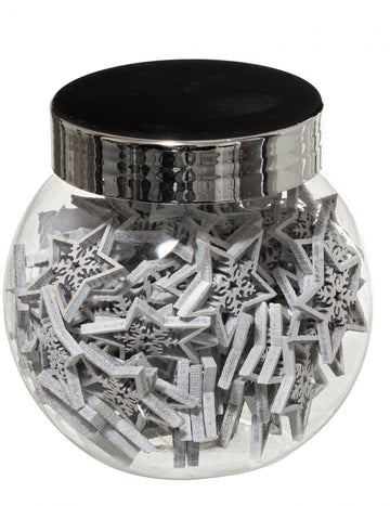 100 majhnih belih zvezdic za dekoracijo 