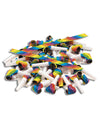 Sans-gênes multicolores pour fête lot de 100 à rayures arc-en-ciel