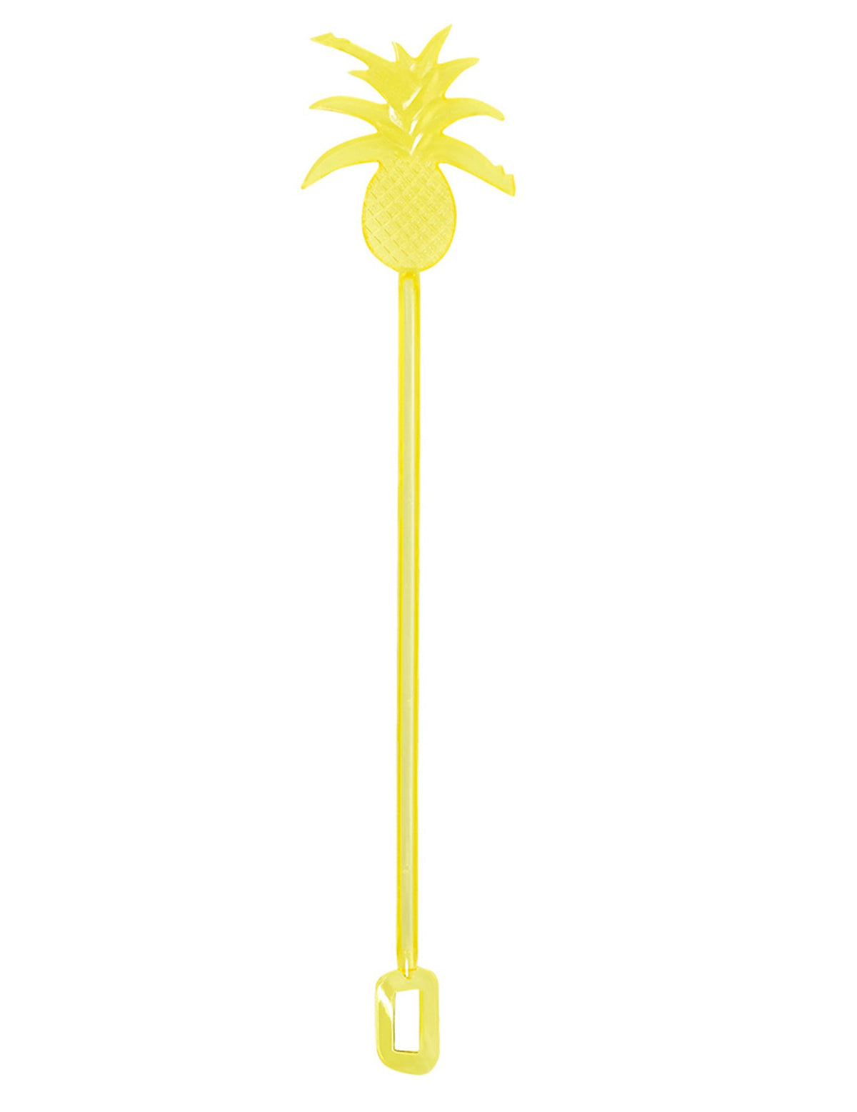 Vue de l'agitateur jaune des agitateurs à cocktail ananas pour fête