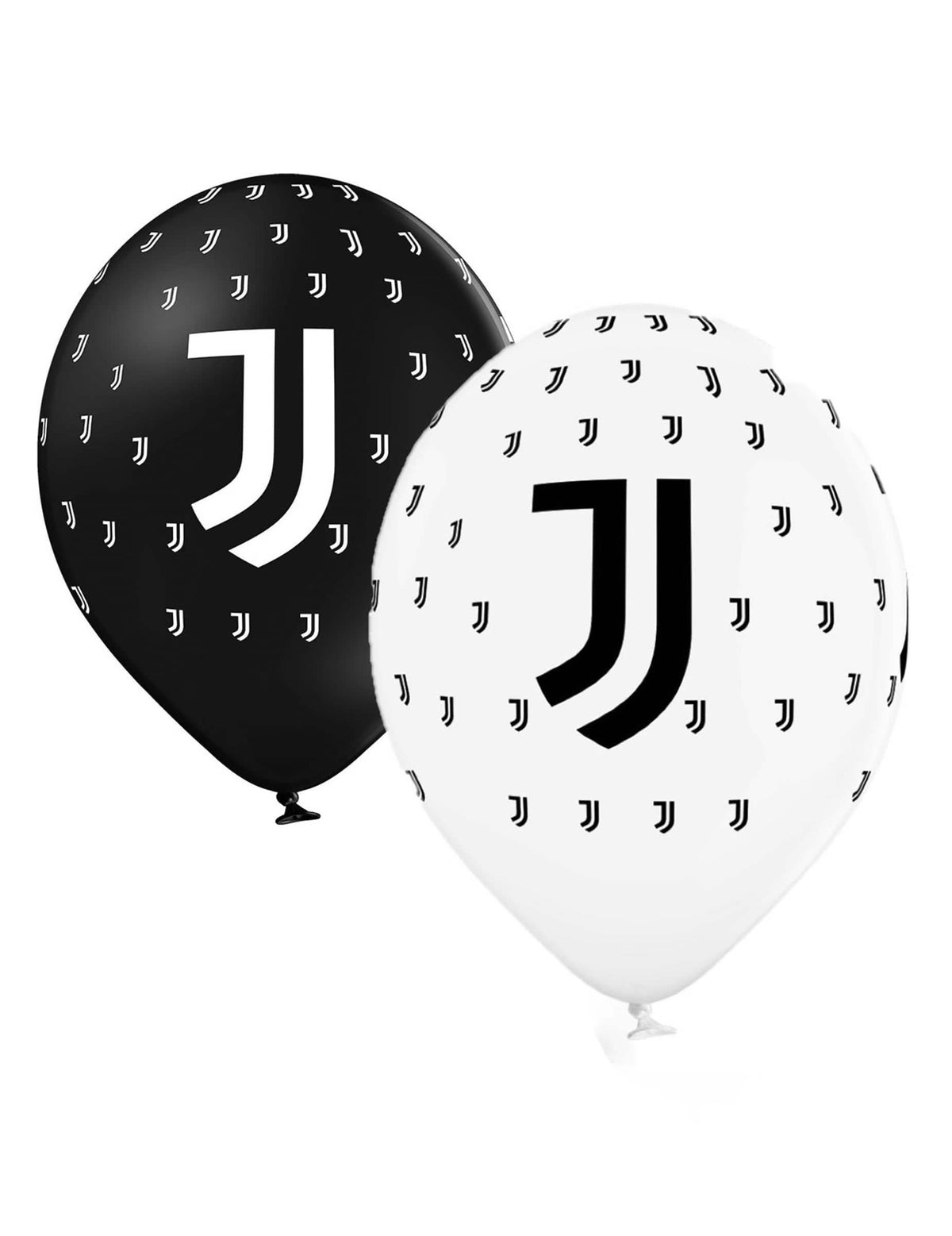 Velik plan logotipov na lateks balonih juventus za zabavo