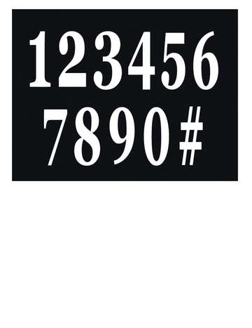 12 belih samolepilnih številk 14 cm za okras