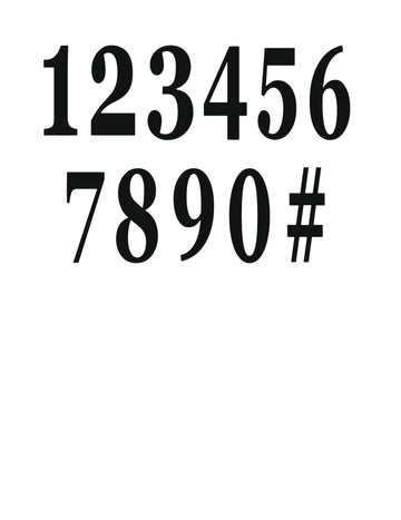 12 črnih samolepilnih številk 14 cm za okras