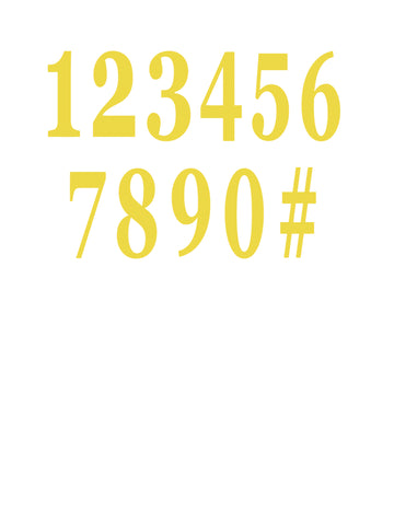 12 zlatih samolepilnih številk 14 cm za rojstni dan