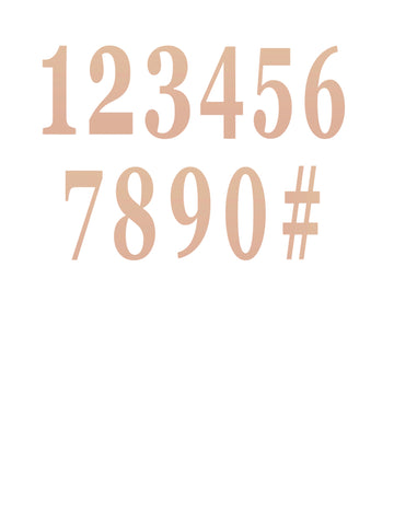 12 samolepilnih številk rožnatega zlata 14 cm za okras