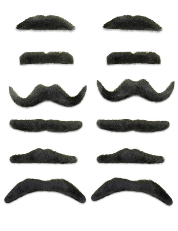 12 črnih brkov
