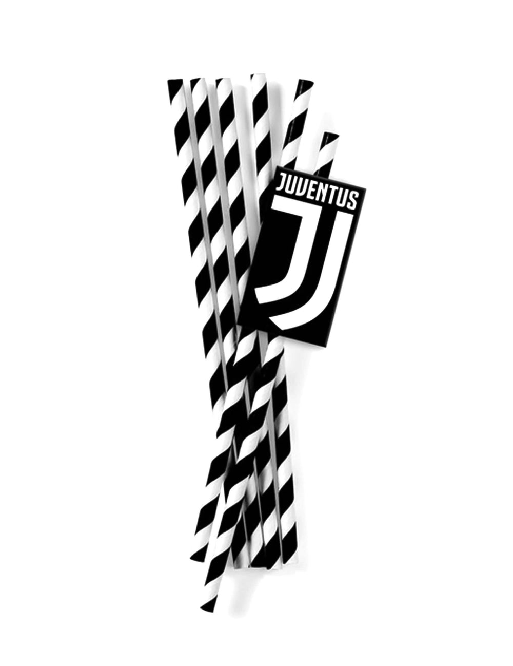 Slamice iz kartona Juventus za zabavo črno in belo črtaste