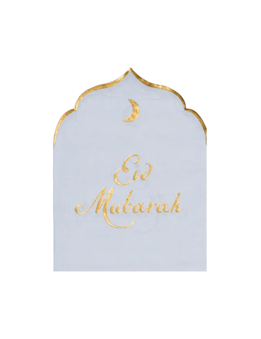 Serviettes Eid Mubarak pour fête blanc et doré
