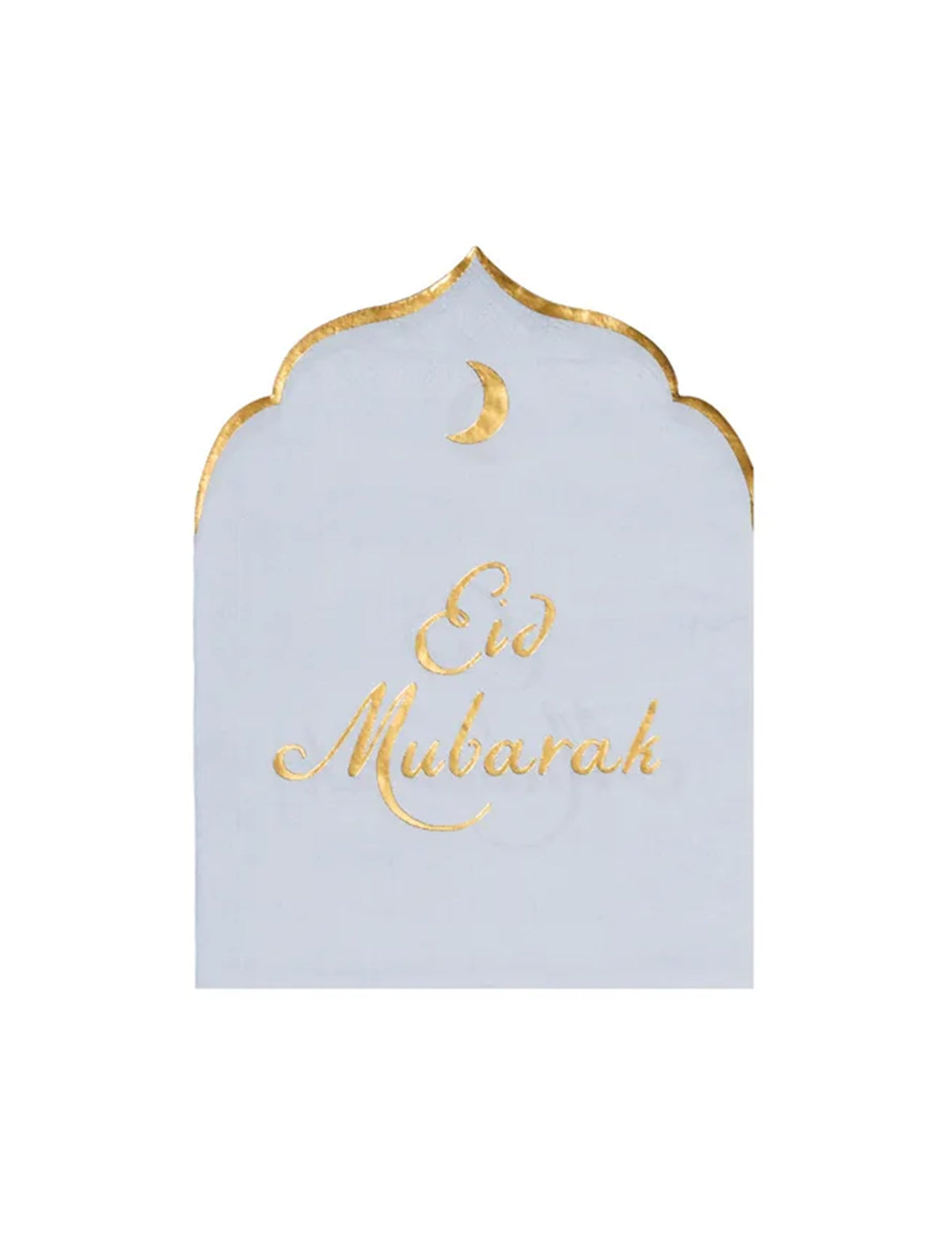 Serviettes Eid Mubarak pour fête blanc et doré
