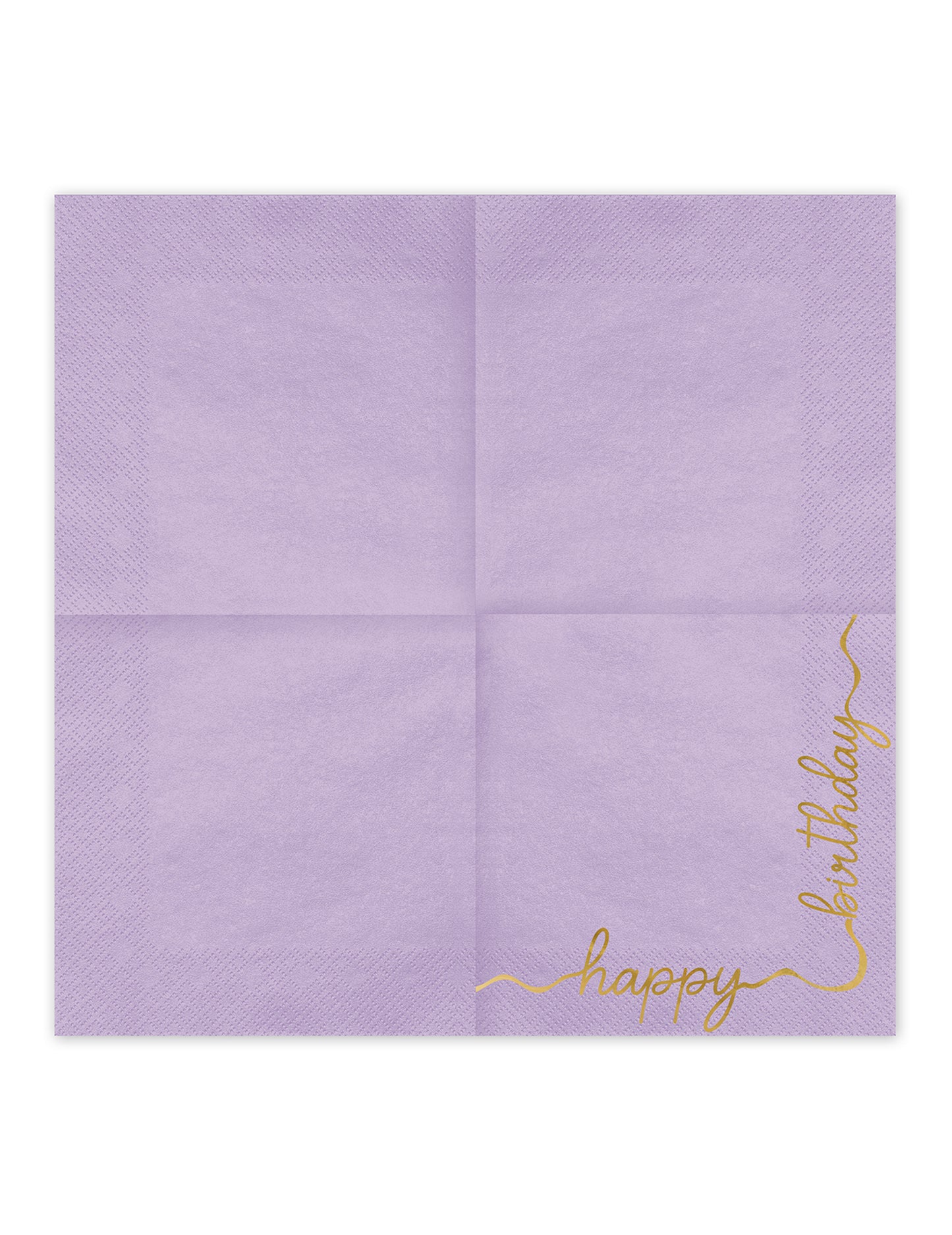 12 papirnatih serviet Happy Birthday, pastelne in zlate 33 × 33 cm