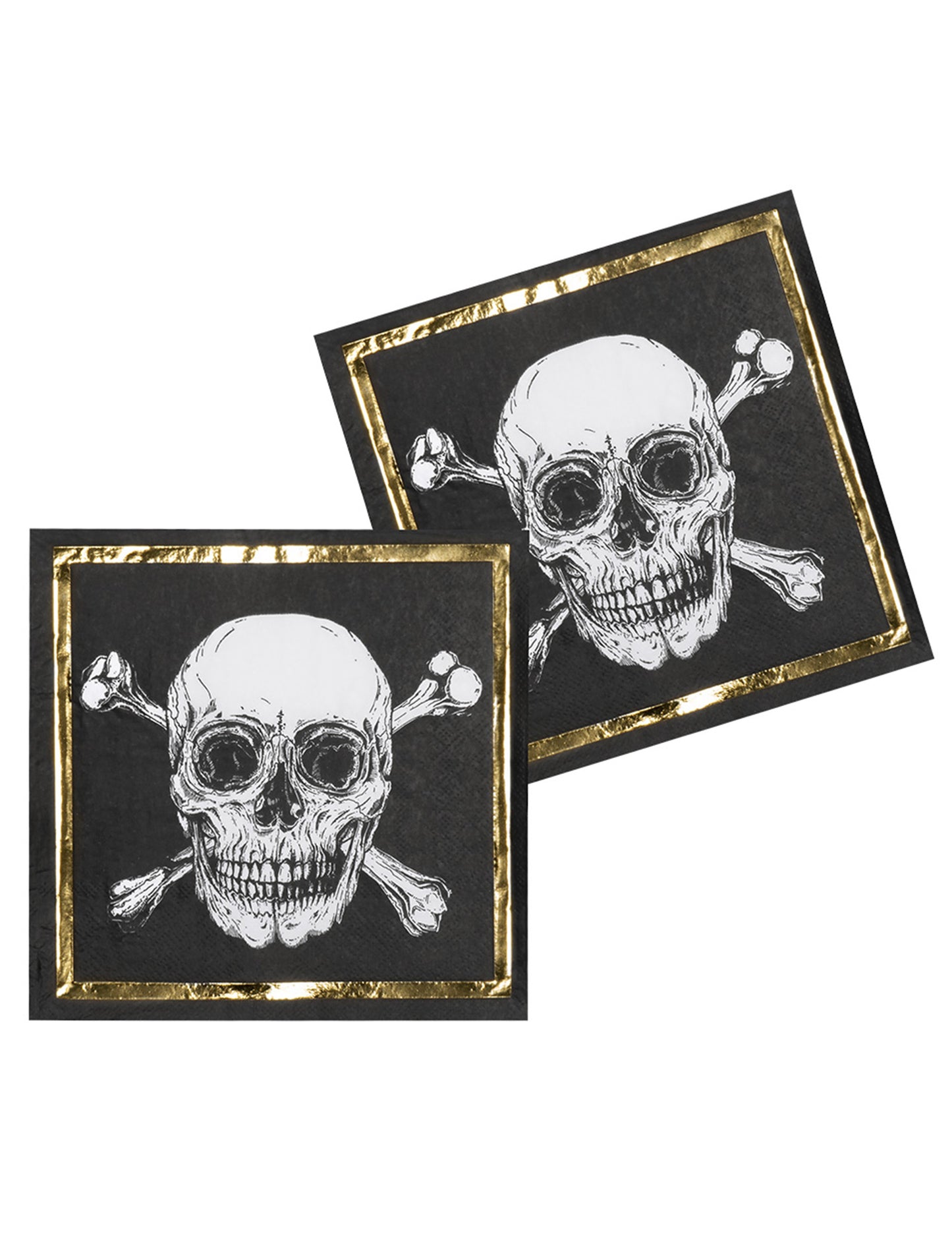 20 piratskih papirnatih brisač Jolly Roger 33 x 33 cm