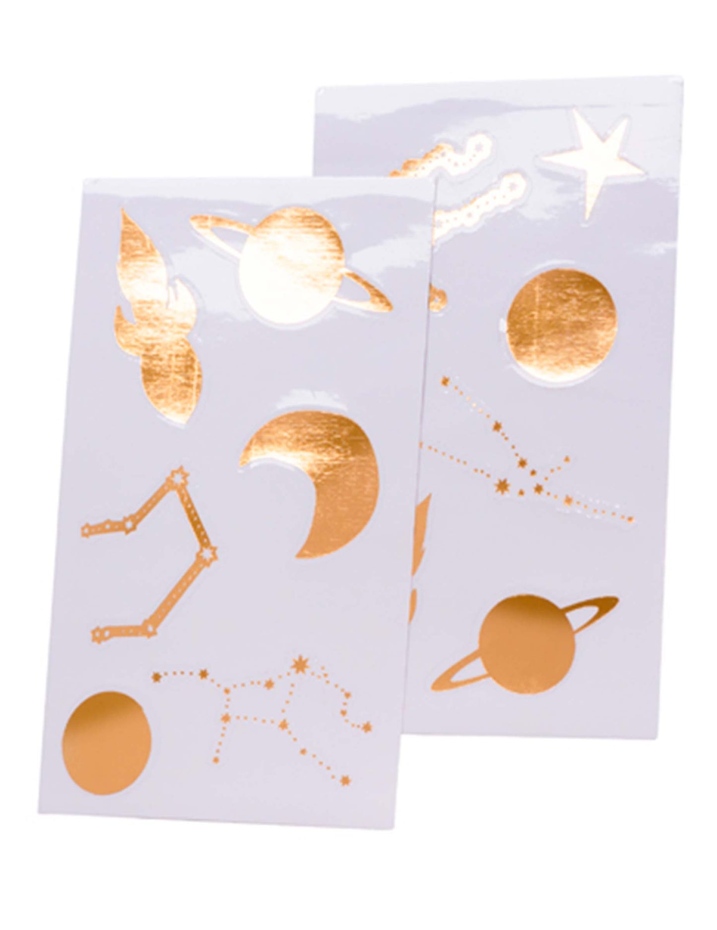 12 zlatih nalepk, prostor od 3 do 7 cm planeti in zvezde