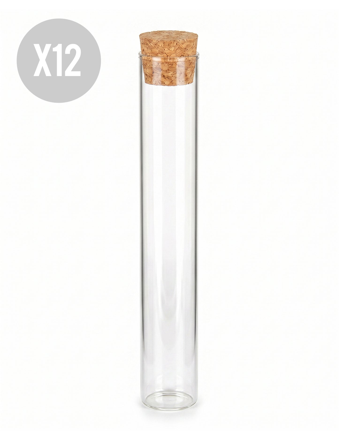 12 steklenih epruvet 15 cm