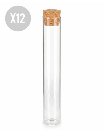 12 steklenih epruvet 15 cm