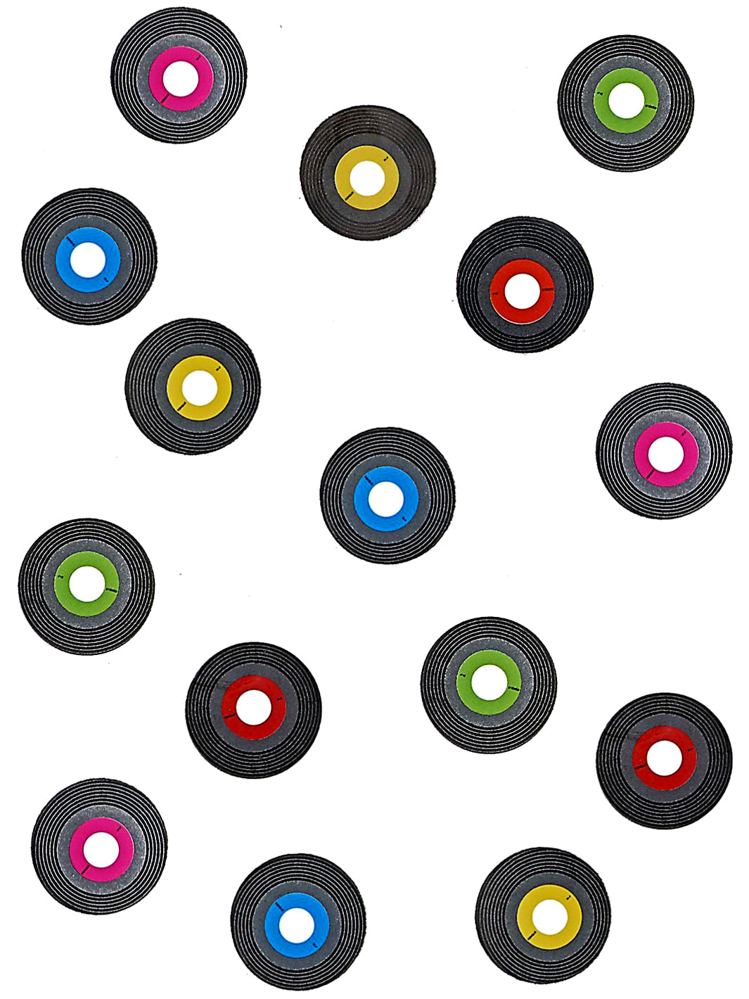 Confettis de table disque vinyl lot de 150 multicolore