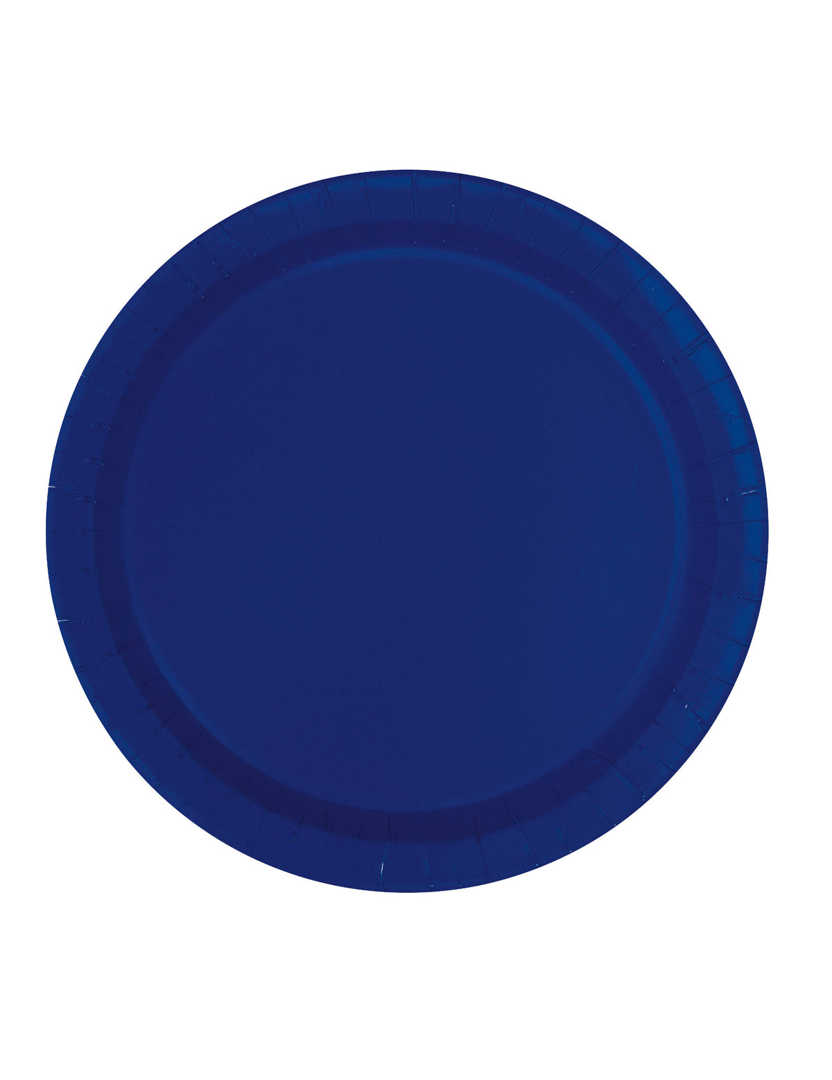 Mise en situation des assiettes en carton pour fête bleu marine