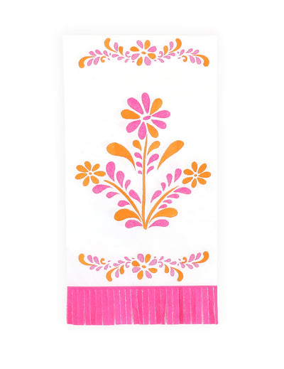 16 papirnatih serviet z resicami Pink Limonada 20 x 40 cm