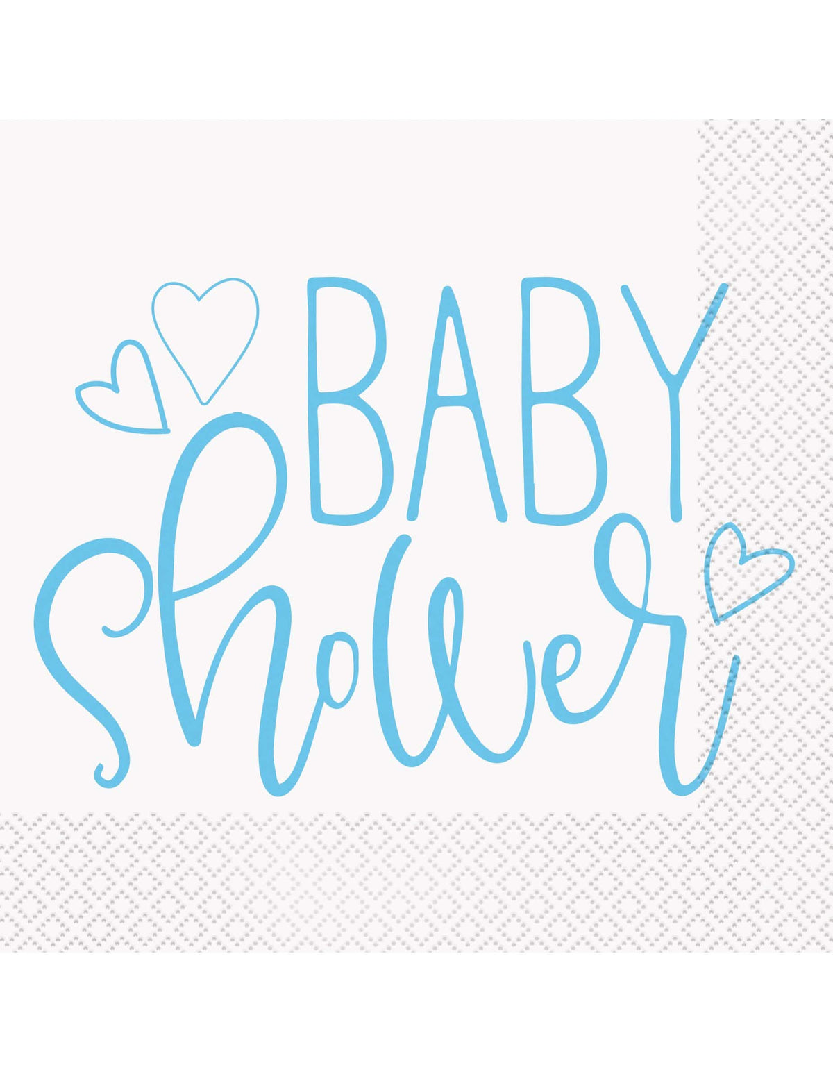 papirnati prtički za baby shower za dečka, modri in beli
