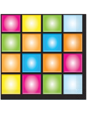 16 papirnatih prtičkov Disco 33 x 33 cm 