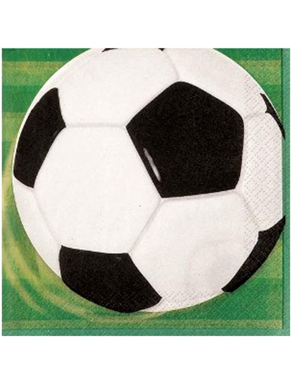 papirnati prtički foot ballon 3d črno in belo na zelenem ozadju