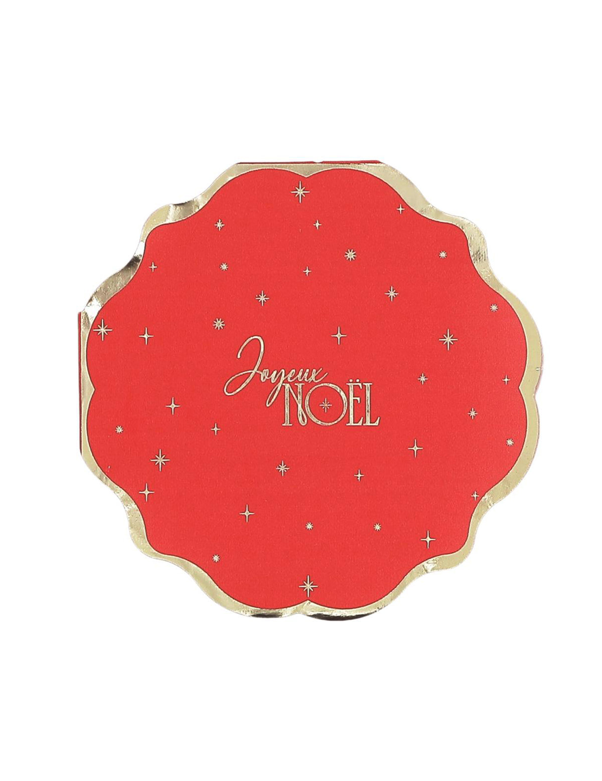 16 serviettes Joyeux Noël L'Intemporel rouge et or 32 x 32 cm
