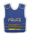 Serviettes en papier police pour enfant marine et or en forme de gilet