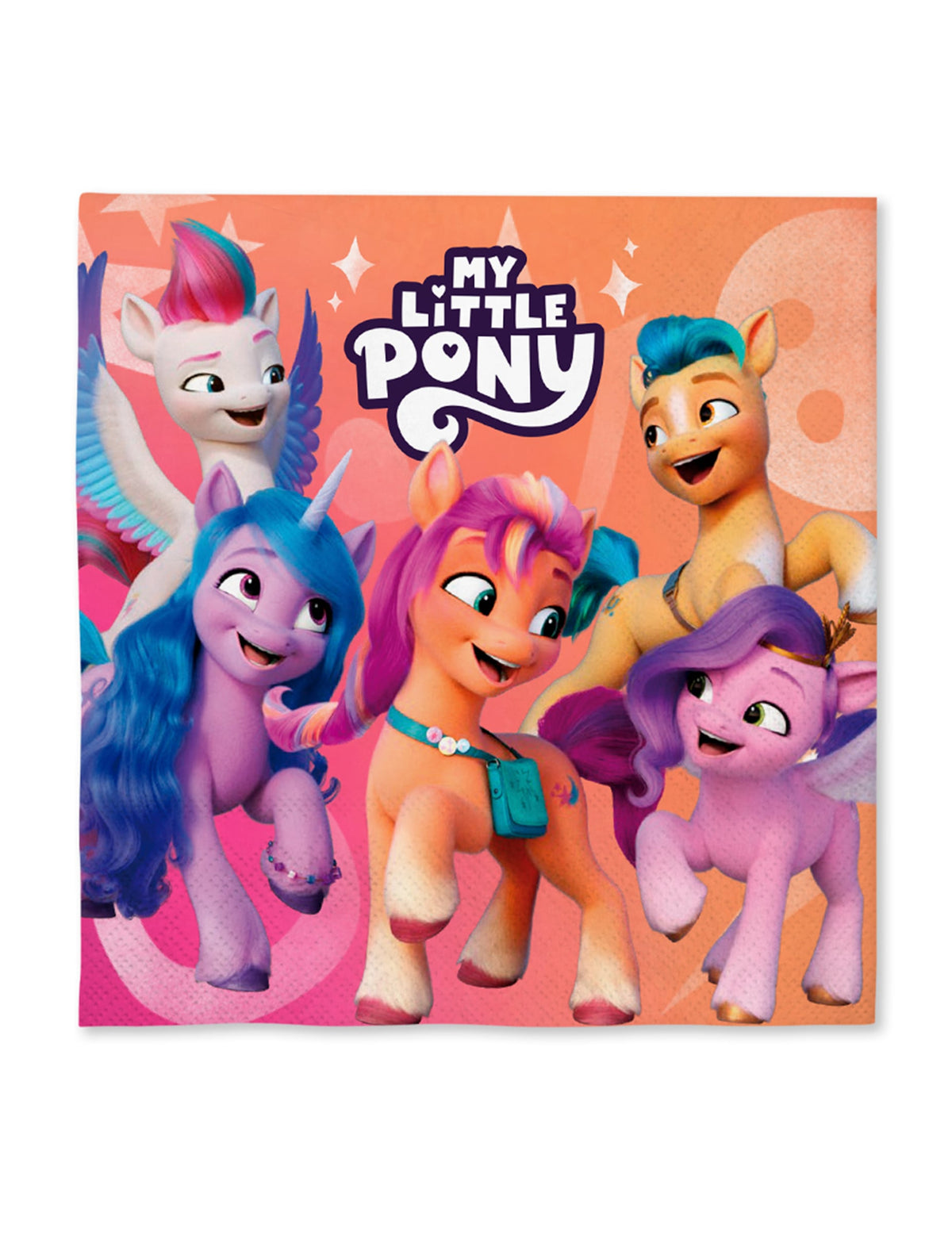 Détail du motif des serviettes My Little Pony
