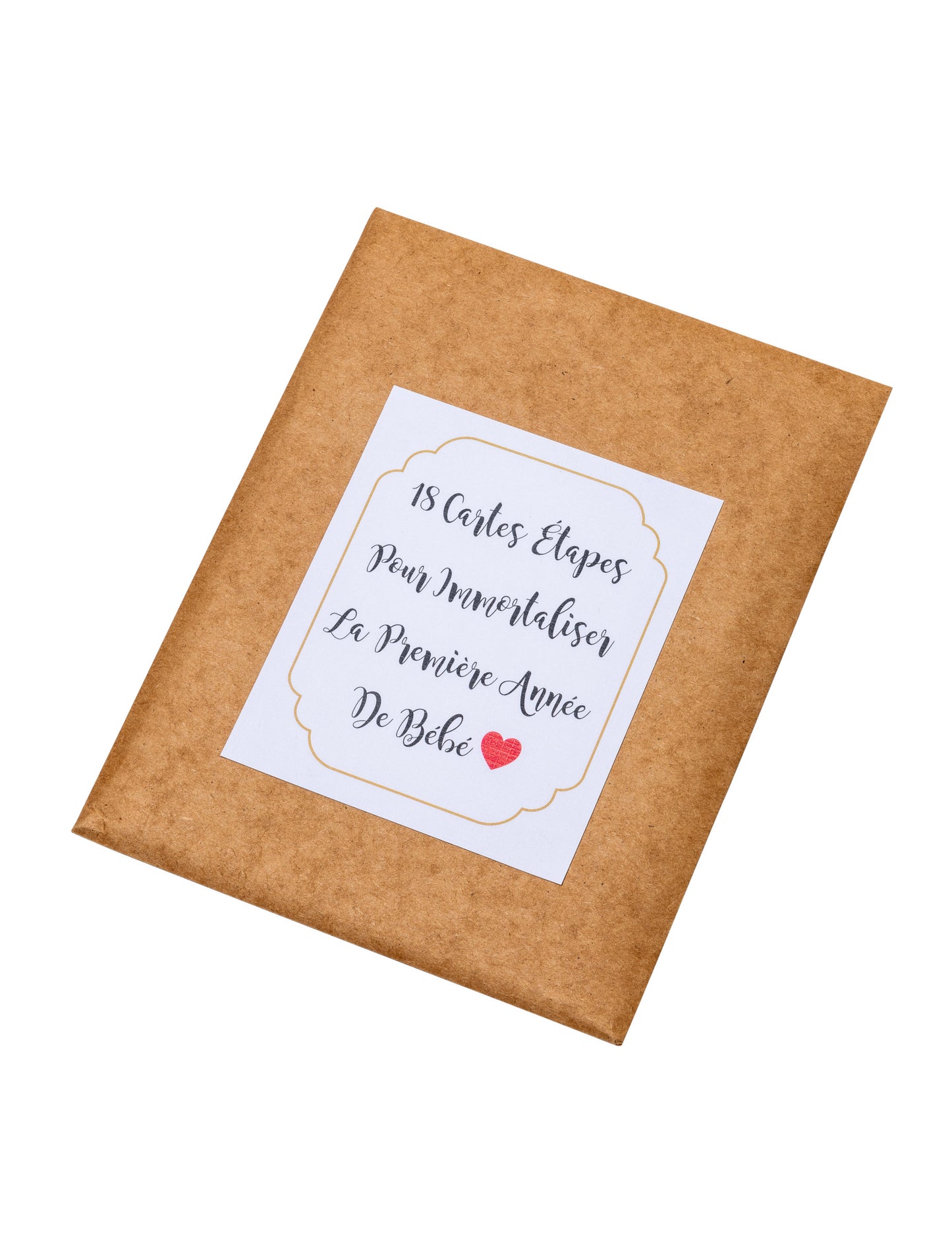 18 pozlačenih kartic za mejnike prvega letnika, 14 x 19 cm za dojenčka